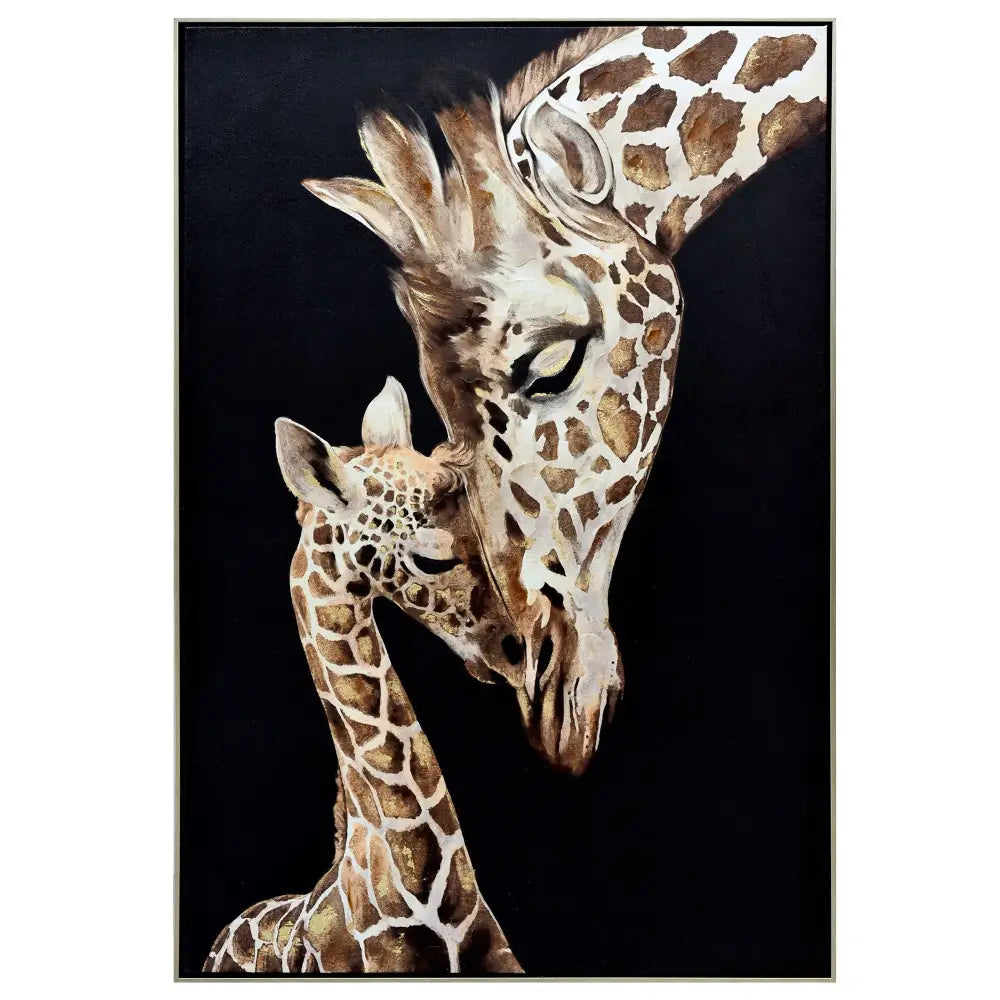 80X120cm Tender Touch Champagne Framed Canvas Wall Art - Home & Garden > Wall Art