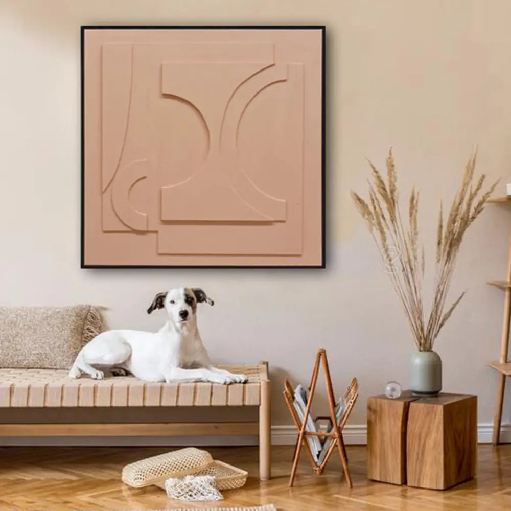80X80cm Panorama Dimensions Black Framed Hand Painted Canvas 3D Wall Art - Home & Garden > Wall Art