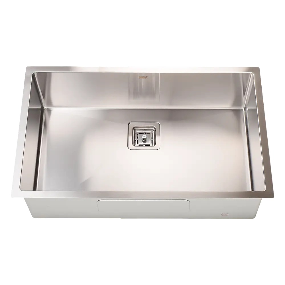810x505mm Handmade 1.5mm Stainless Steel Undermount / Topmount Kitchen Sink with Square Waste - Furniture > Bathroom >