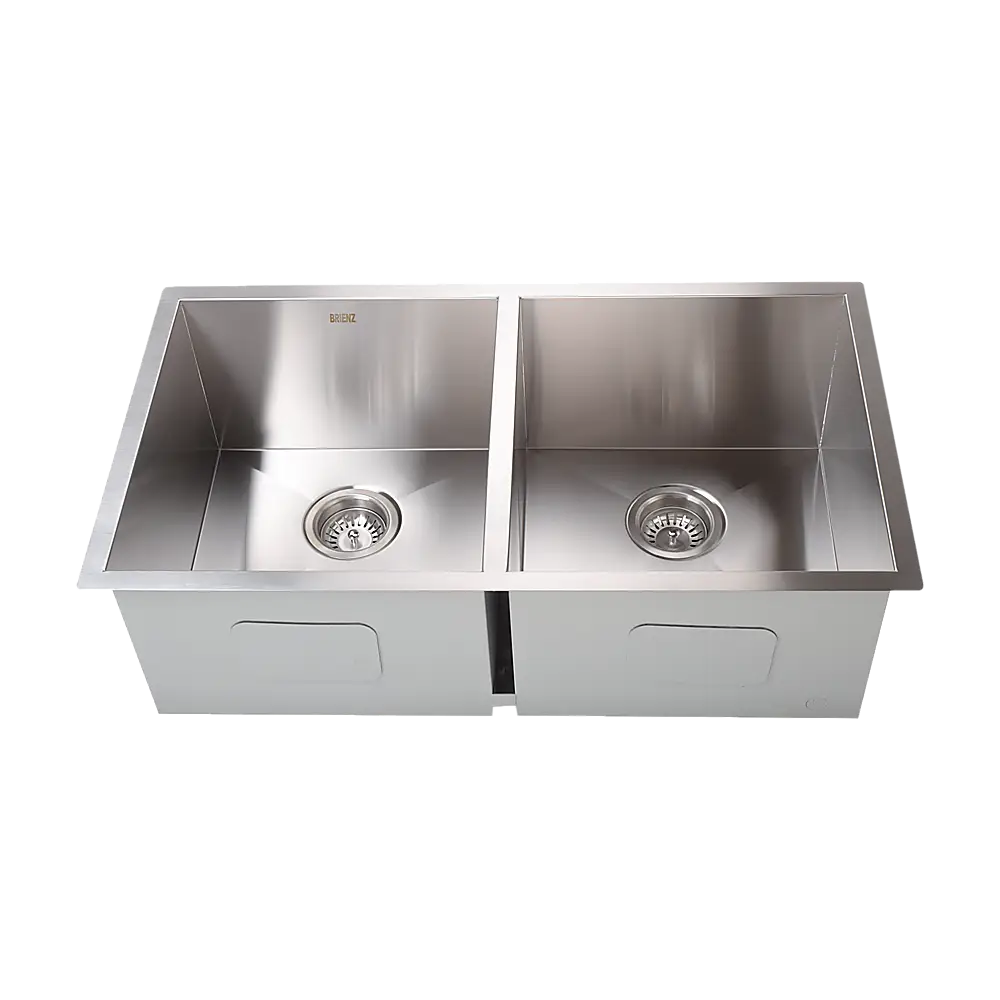 820x457mm Handmade Stainless Steel Undermount / Topmount Kitchen Laundry Sink with Waste - Furniture > Bathroom > Sinks
