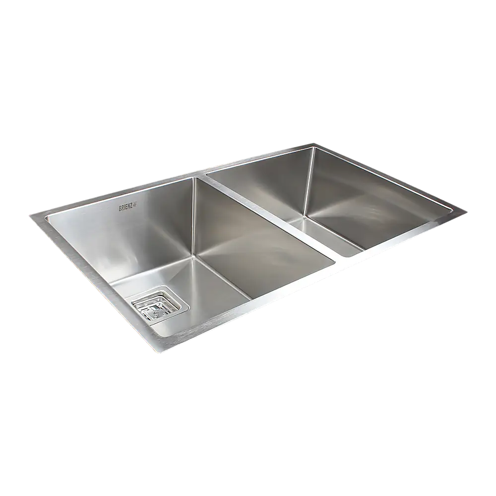 835x505mm Handmade 1.5mm Stainless Steel Undermount / Topmount Kitchen Sink with Square Waste - Furniture > Bathroom >