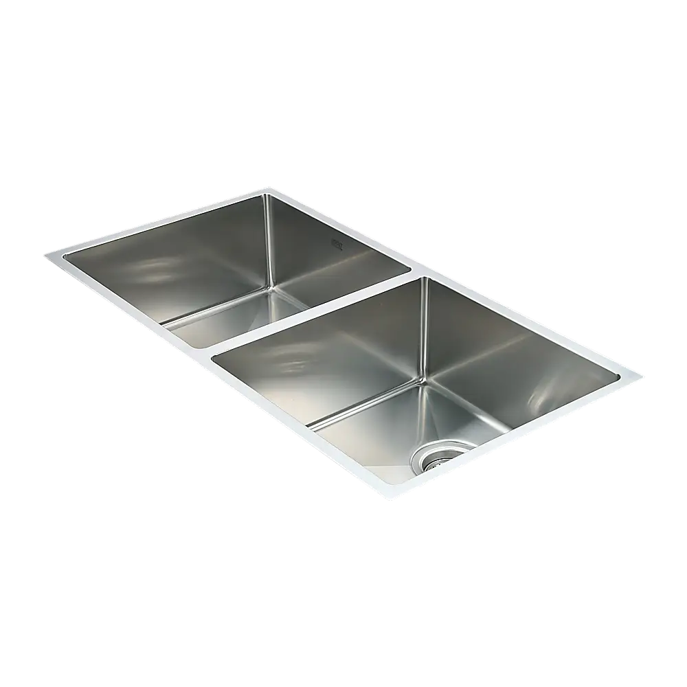 865x440mm Handmade Stainless Steel Undermount / Topmount Kitchen Sink with Waste - Furniture > Bathroom > Sinks