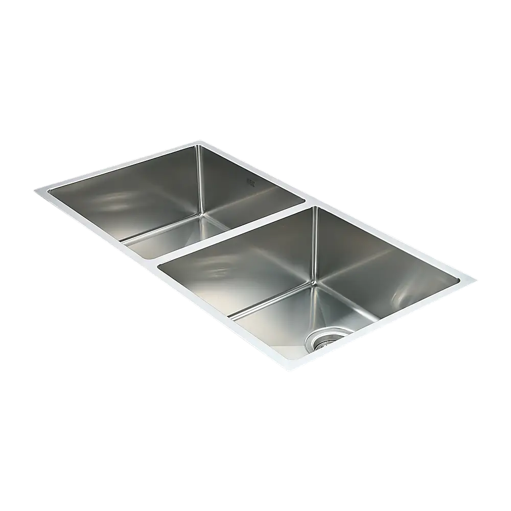865x440mm Handmade Stainless Steel Undermount / Topmount Kitchen Sink with Waste - Furniture > Bathroom > Sinks