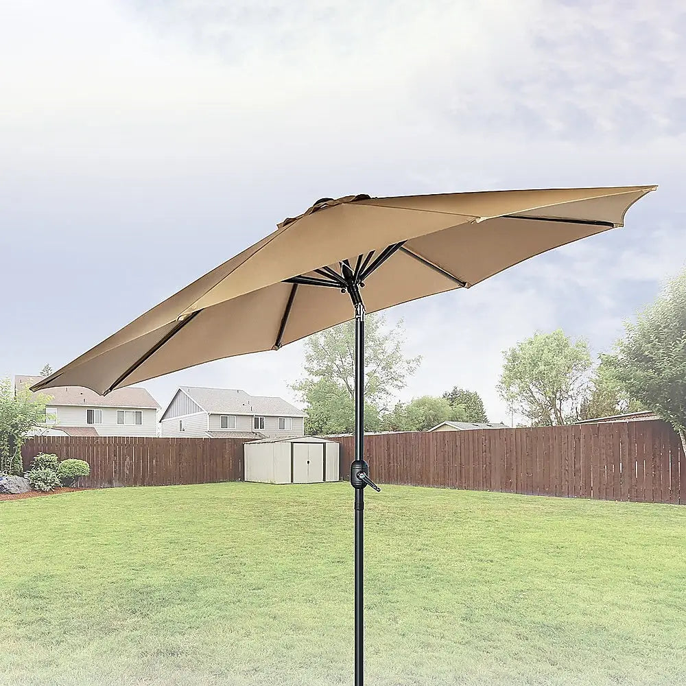 9FT Patio Umbrella Outdoor Garden Table Umbrella with 8 Sturdy Ribs - Home & Garden > Shading