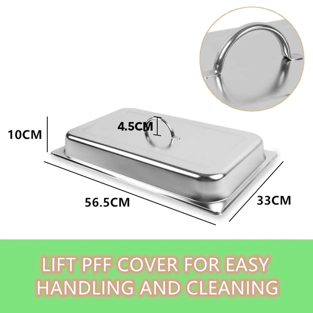 9L Chafing Dish Set Buffet Pan Bain Marie Bow Stainless Steel Food Warmer(3*3L) - Home & Garden > Kitchenware