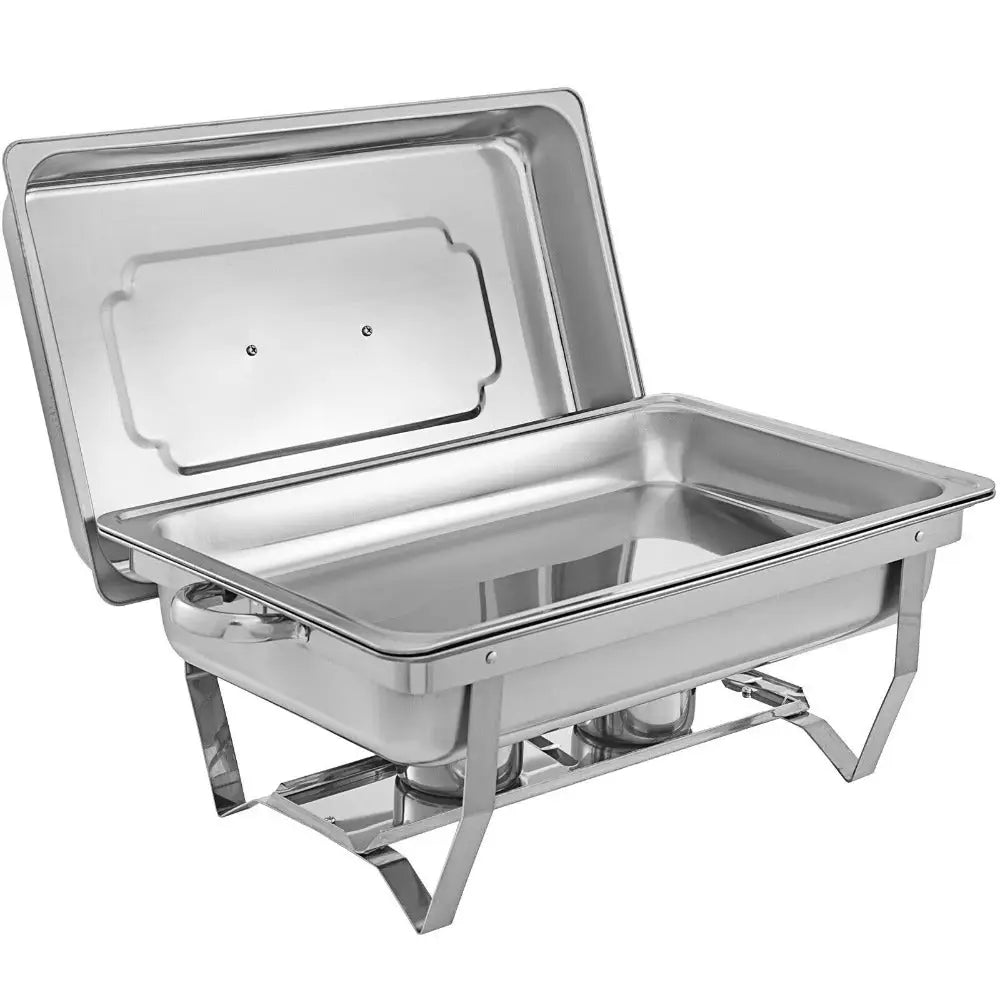 9L Chafing Dish Set Buffet Pan Bain Marie Bow Stainless Steel Food Warmer - Home & Garden > Kitchenware