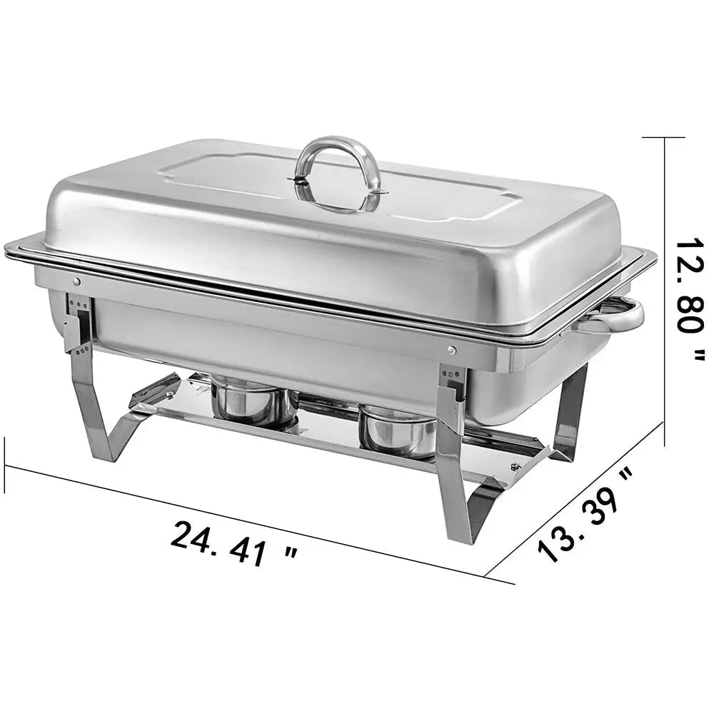 9L Chafing Dish Set Buffet Pan Bain Marie Bow Stainless Steel Food Warmer(1*9L) - Home & Garden > Kitchenware