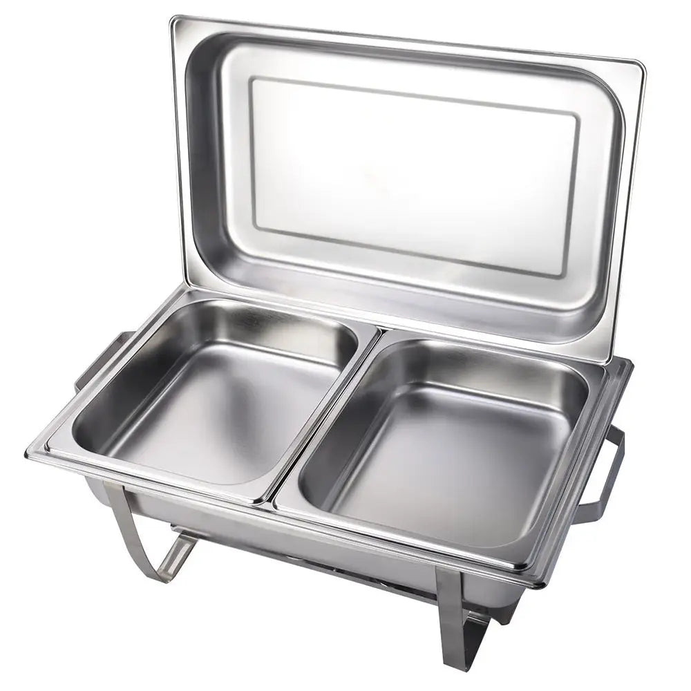 9L Chafing Dish Set Buffet Pan Bain Marie Bow Stainless Steel Food Warmer - Home & Garden > Kitchenware