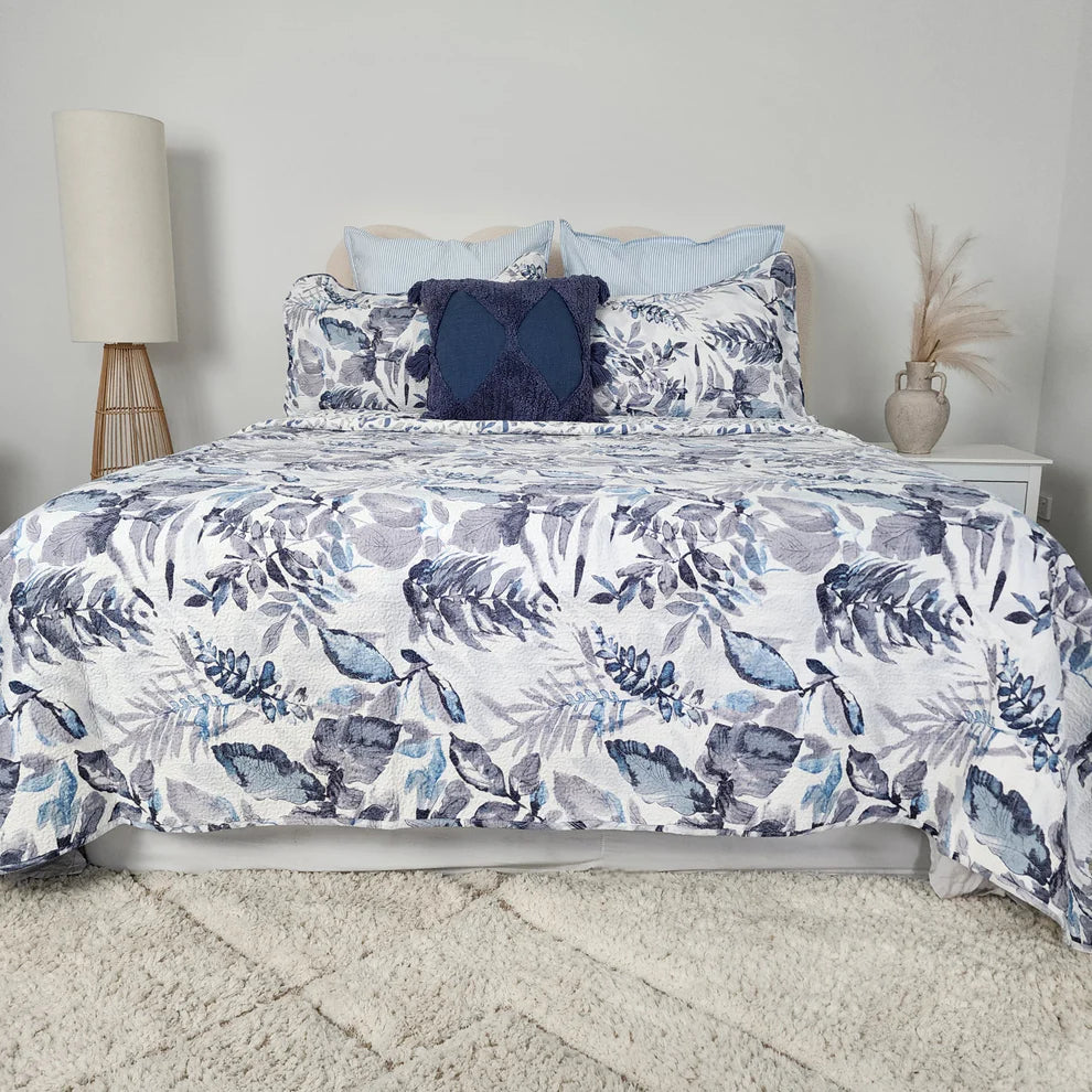 Sapphire Coverlet – Ultra-Soft 100% Cotton with 2 Pillowcases | Lightweight & Hypoallergenic Bedding