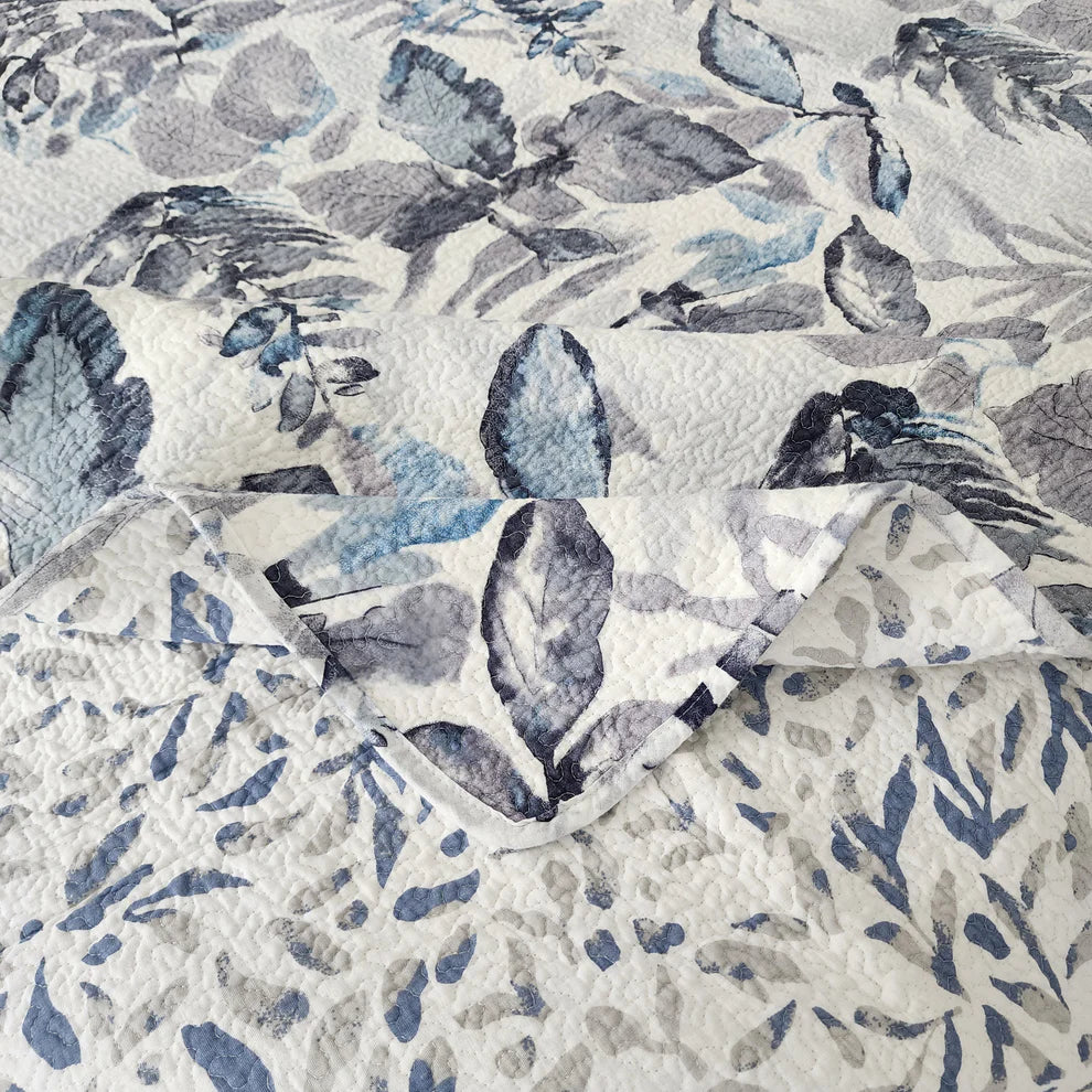 Sapphire Coverlet – Ultra-Soft 100% Cotton with 2 Pillowcases | Lightweight & Hypoallergenic Bedding