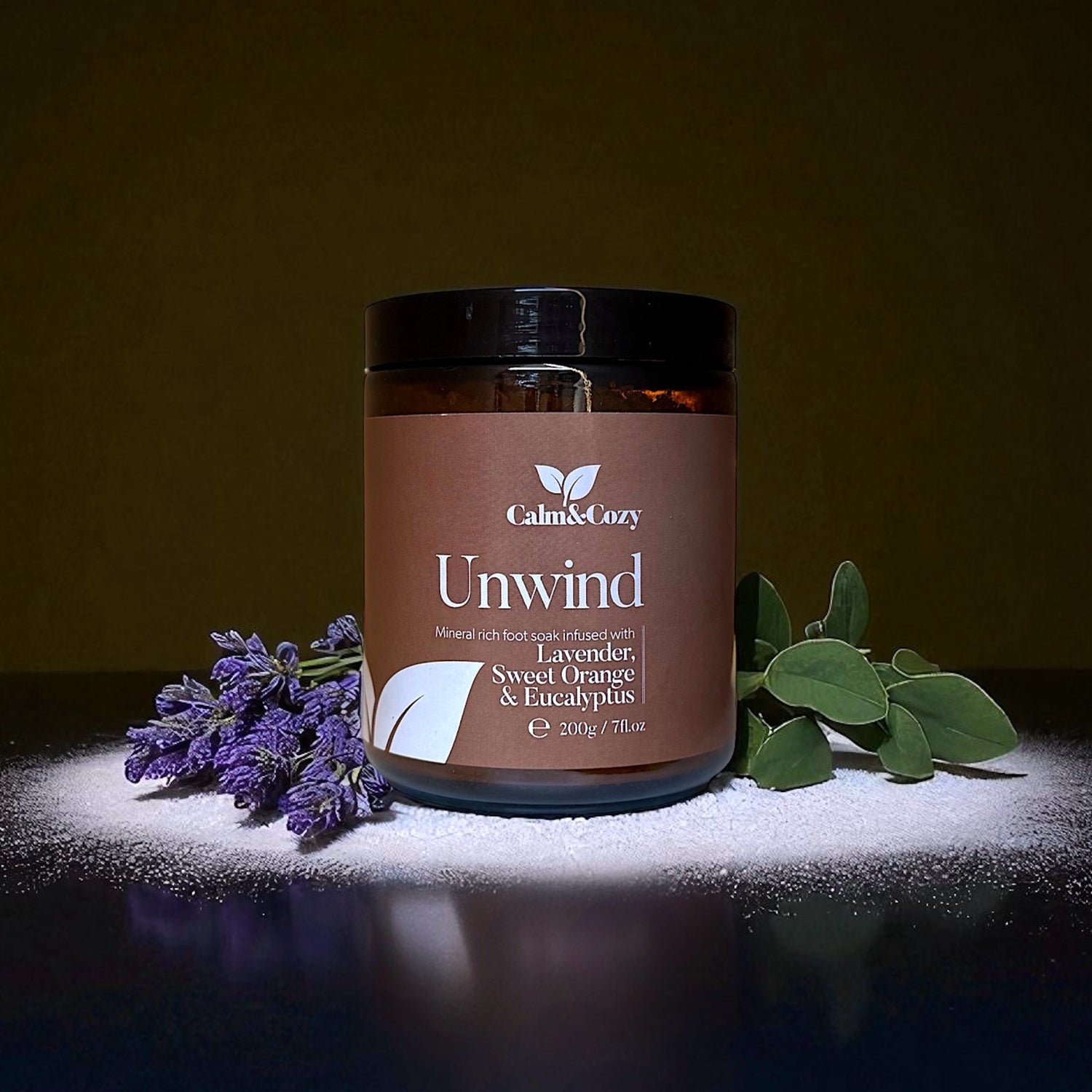 Unwind Magnesium Foot Soak – Lavender, Orange & Eucalyptus for Calm, Circulation & Skin Softening