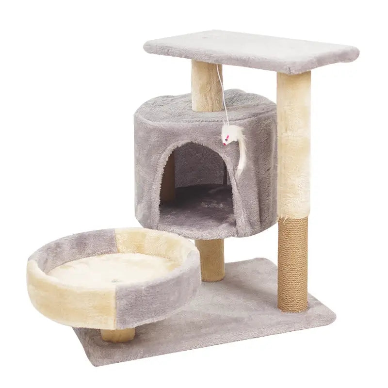 A Cat’s Dream Paradise: Natural Solid Wood Cat Climbing Frame 50*33*53CM - Pet Care > Cat Supplies > Cat Furniture