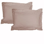 Accessorize 325TC Pair of Stripe Jumbo / Queen Pillowcases Blush - Home & Garden > Bedding > Pillowcases