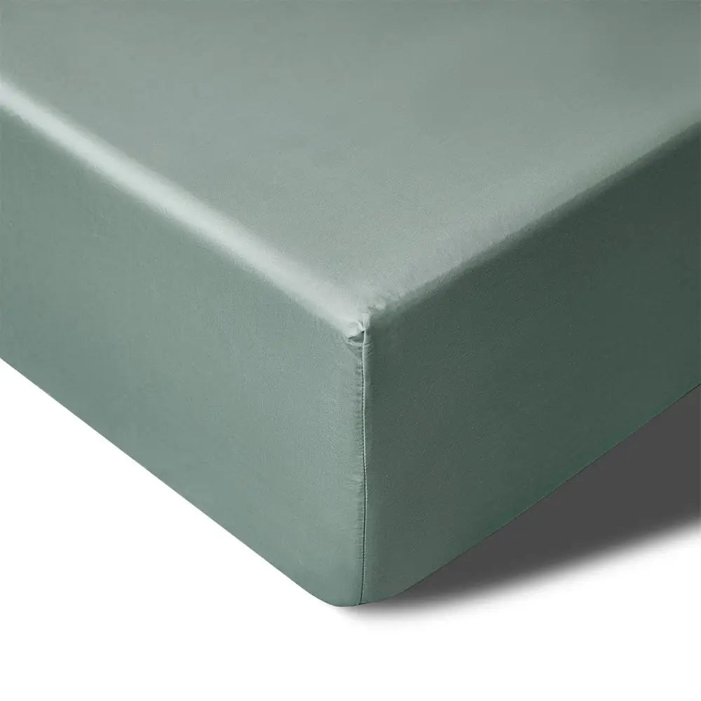 Accessorize 400TC Sage Bamboo Cotton Mega / Super Fitted Sheet 50cm Wall Queen - Home & Garden > Bedding > Bed Sheets