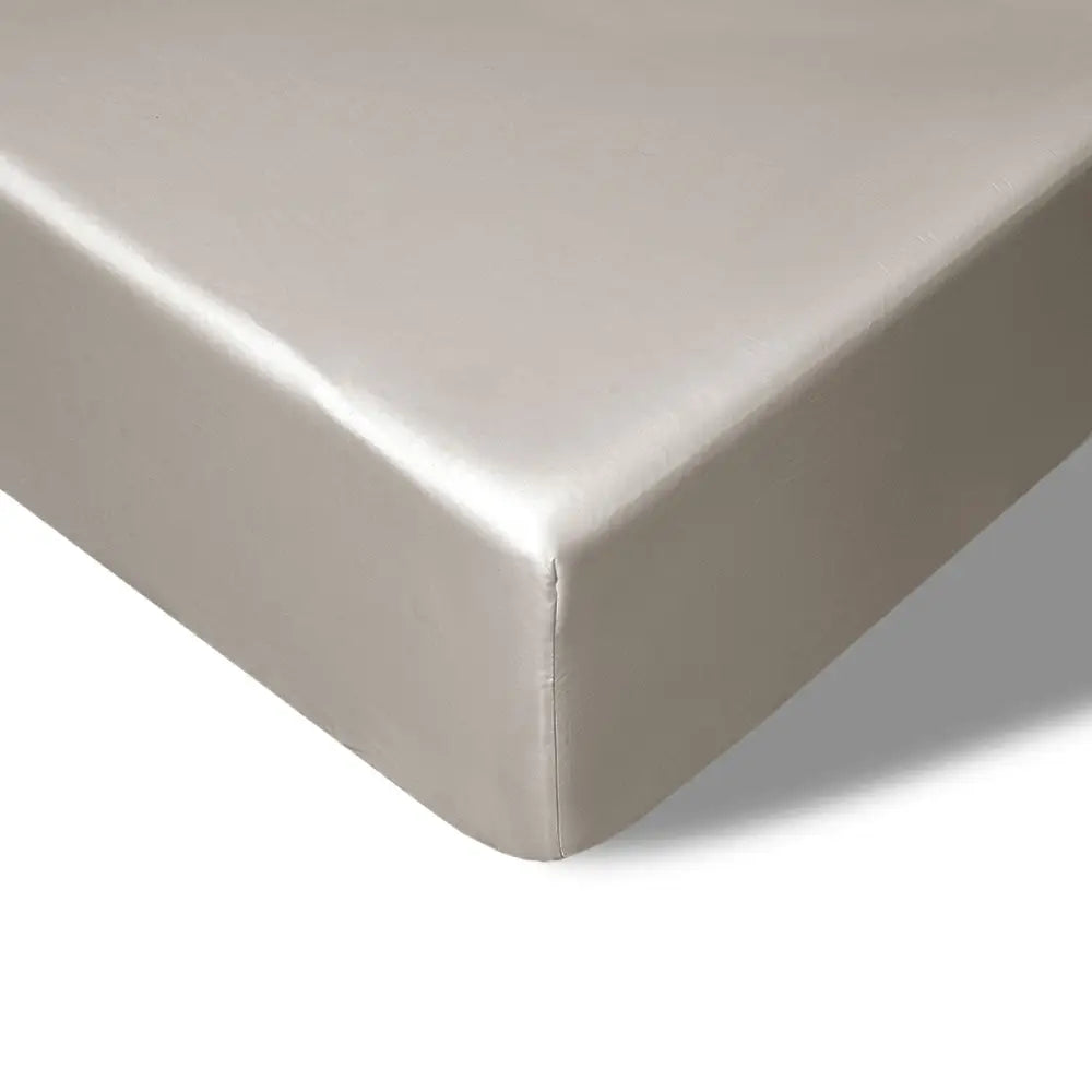 Accessorize 400TC Stone Bamboo Cotton Fitted Sheet 40cm Wall King Single - Home & Garden > Bedding > Bed Sheets