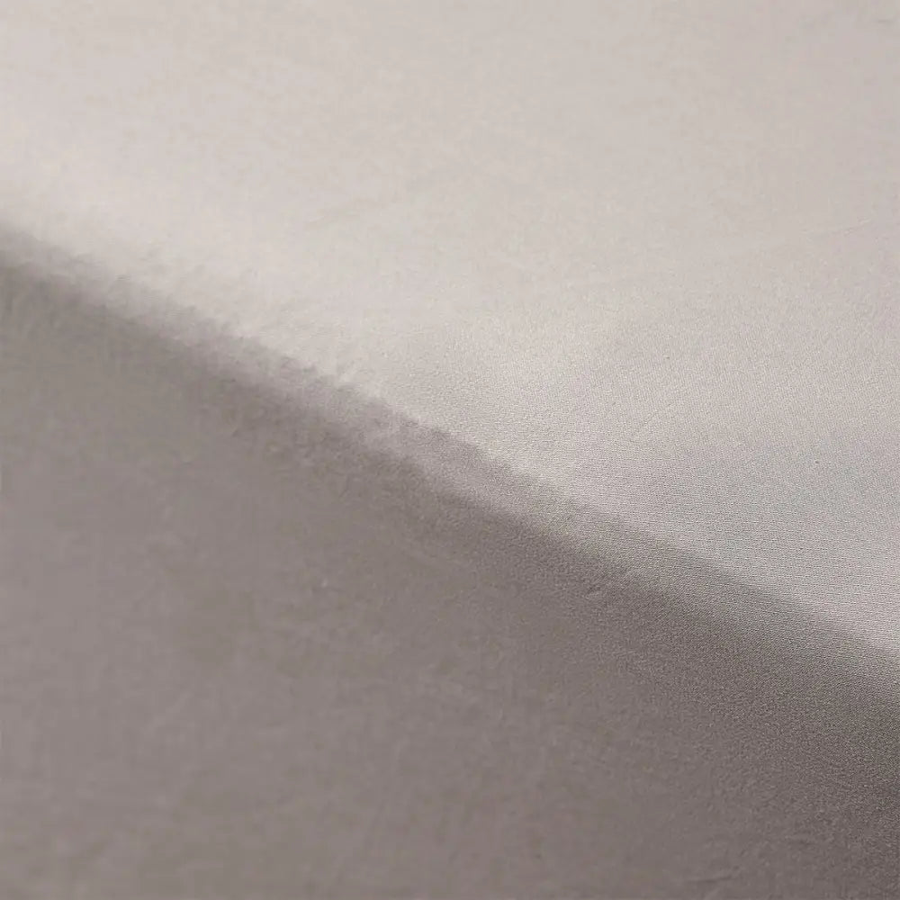 Accessorize 400TC Stone Bamboo Cotton Fitted Sheet 40cm Wall Single - Home & Garden > Bedding > Bed Sheets
