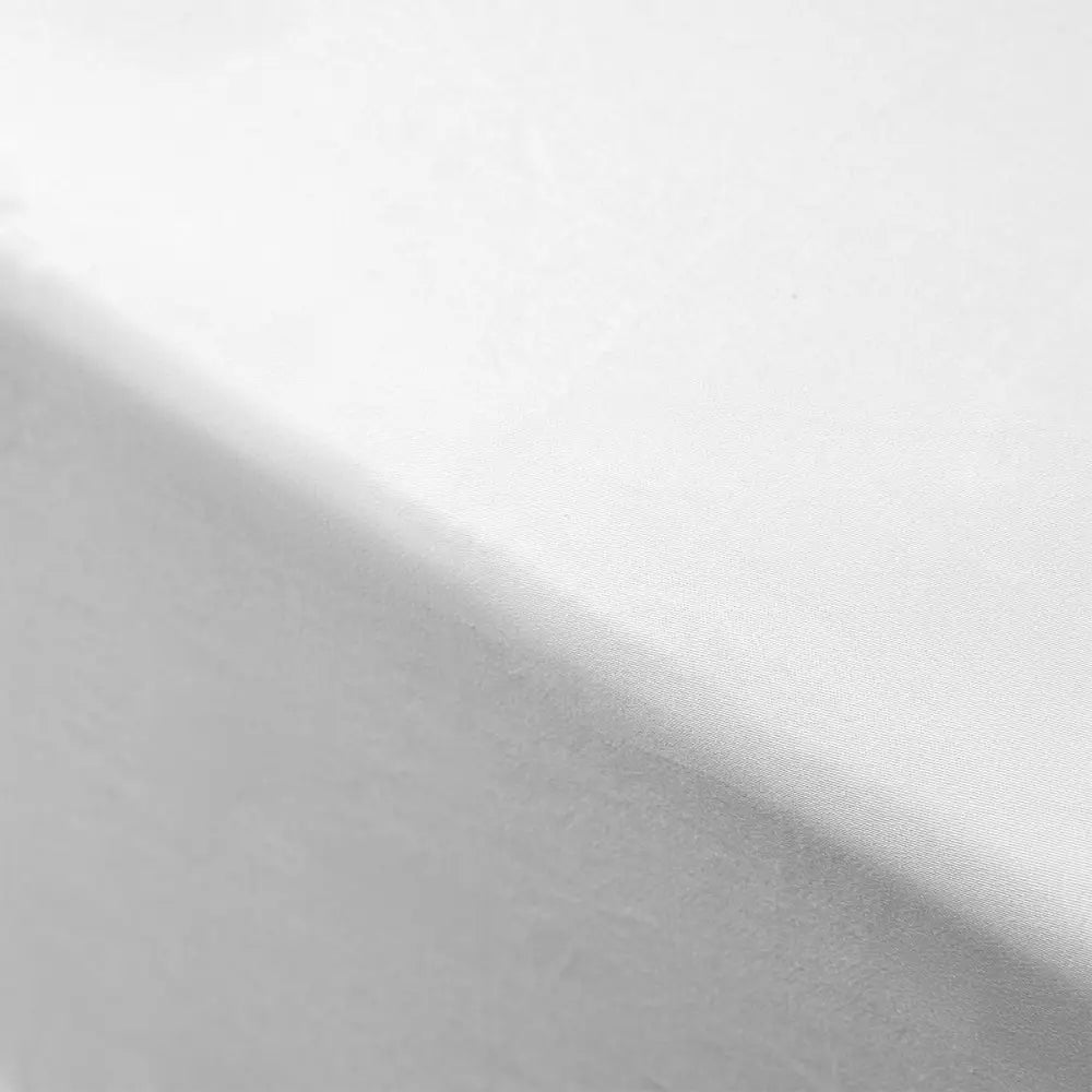 Accessorize 400TC White Bamboo Cotton Fitted Sheet 40cm Wall Double - Home & Garden > Bedding > Bed Sheets