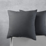 Accessorize Pair of Cotton Polyester European Pillowcases Charcoal - Home & Garden > Bedding > Pillowcases