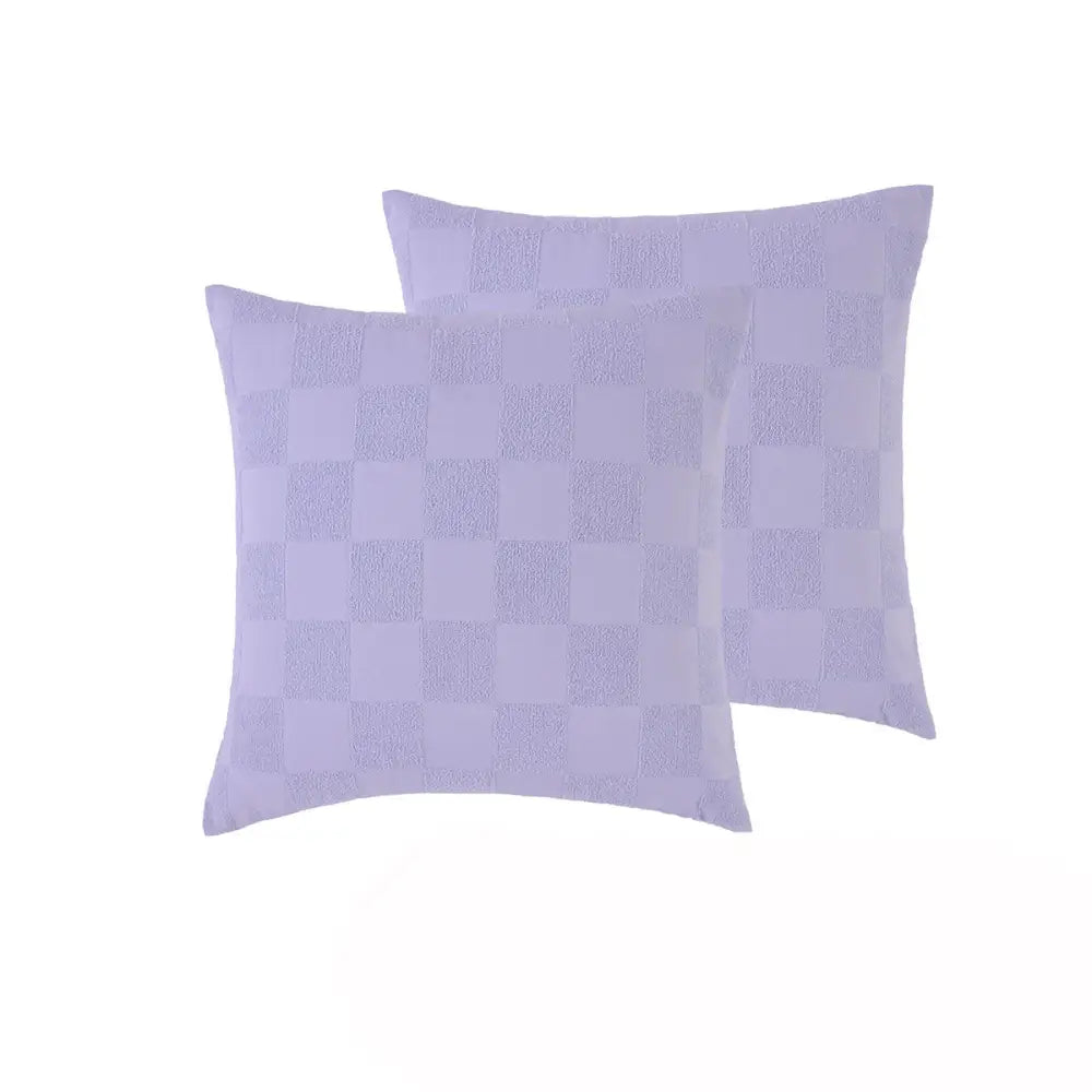 Accessorize Pair of Tipo Lilac Chenille European Pillowcases 65 x 65cm - Home & Garden > Bedding > Pillowcases