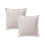 Accessorize Pair of White/Natural Tailored Hotel Deluxe Cotton European Pillowcases - Home & Garden > Bedding >