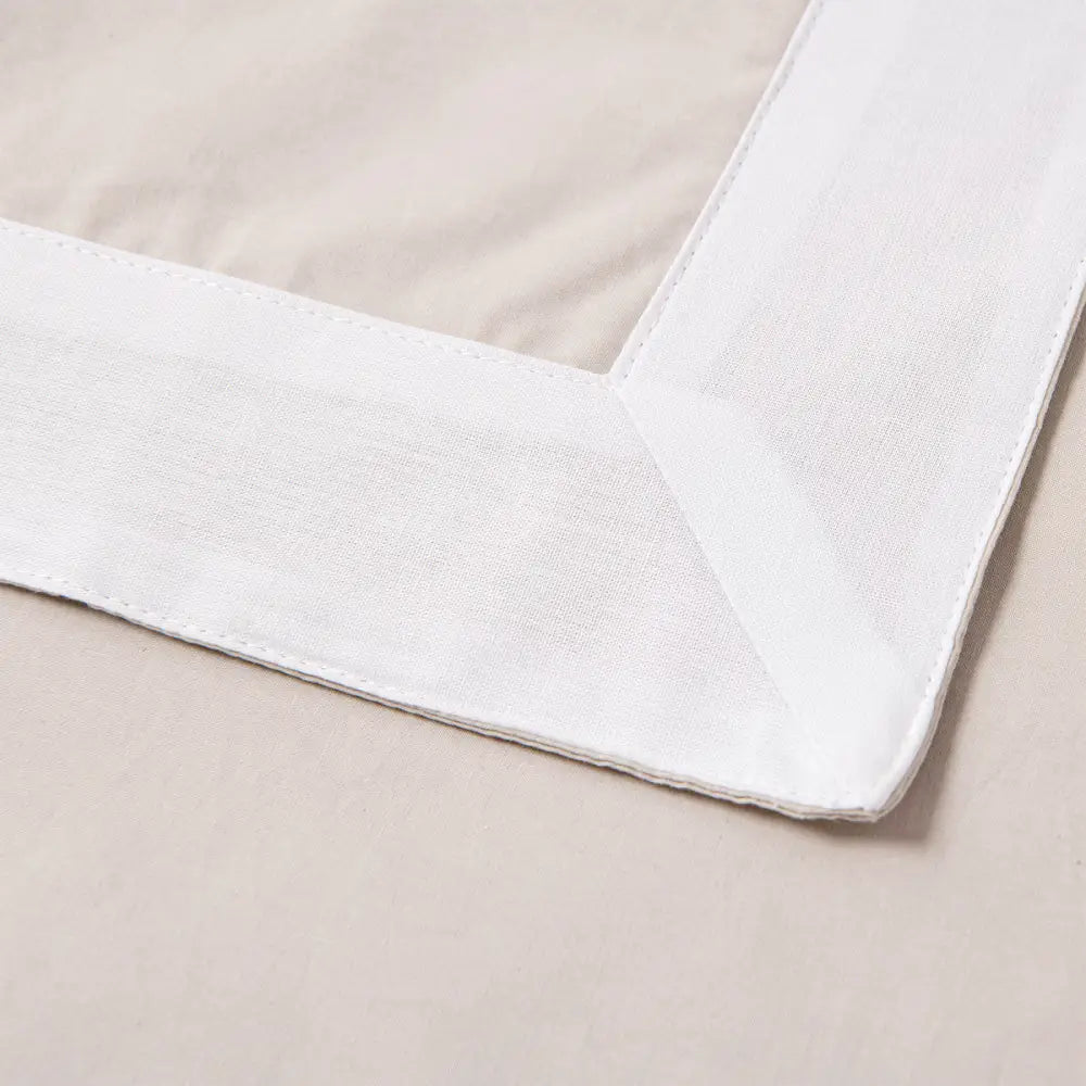 Accessorize White/Natural Tailored Hotel Deluxe Cotton Quilt Cover Set Super King - Home & Garden > Bedding > Bed Sheets