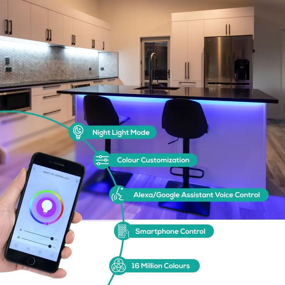 activiva 5m IP65 Smart RGB & Warm White LED Strip Lights - Occasions > Lights