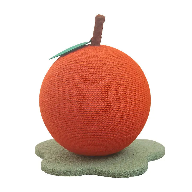 Adorable Orange-Shaped Cat Scratcher - Durable Sisal & Soft Base (Large size: 30x30x33cm) - Pet Care > Cat Supplies >