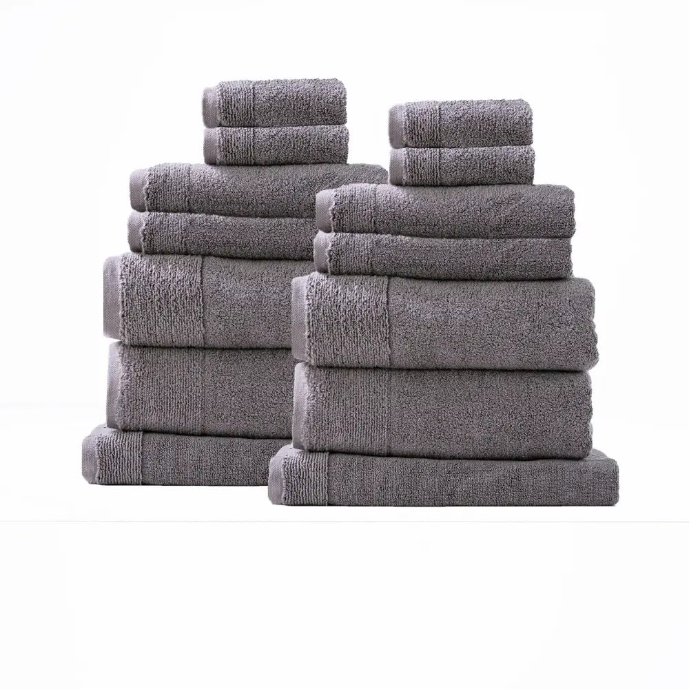 Aireys 650 GSM Zero Twist 14 Piece Vapour Bath Towel by Renee Taylor - Home & Garden > Bathroom Accessories > Bath