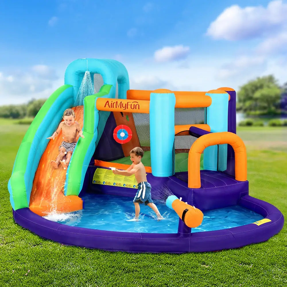 AirMyFun Inflatable Water Slide Kids Jumping Castle Trampoline Outdoor - Home & Garden > Pool & Accessories > Pool Toys