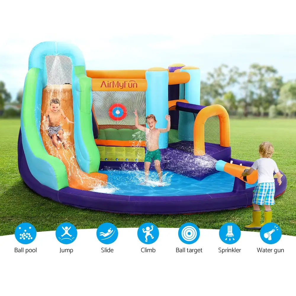AirMyFun Inflatable Water Slide Kids Jumping Castle Trampoline Outdoor - Home & Garden > Pool & Accessories > Pool Toys