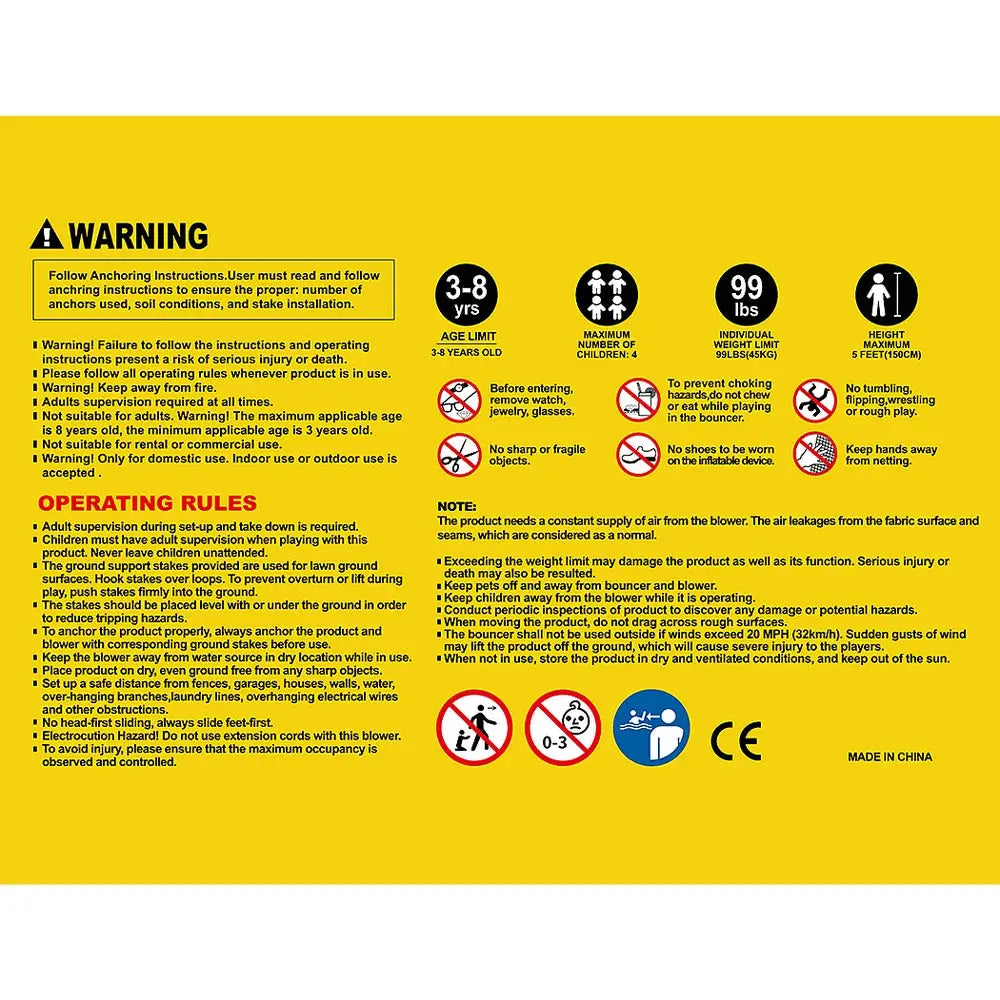 AirMyFun Inflatable Water Slide Kids Jumping Trampoline Castle Double Slide - Home & Garden > Pool & Accessories > Pool