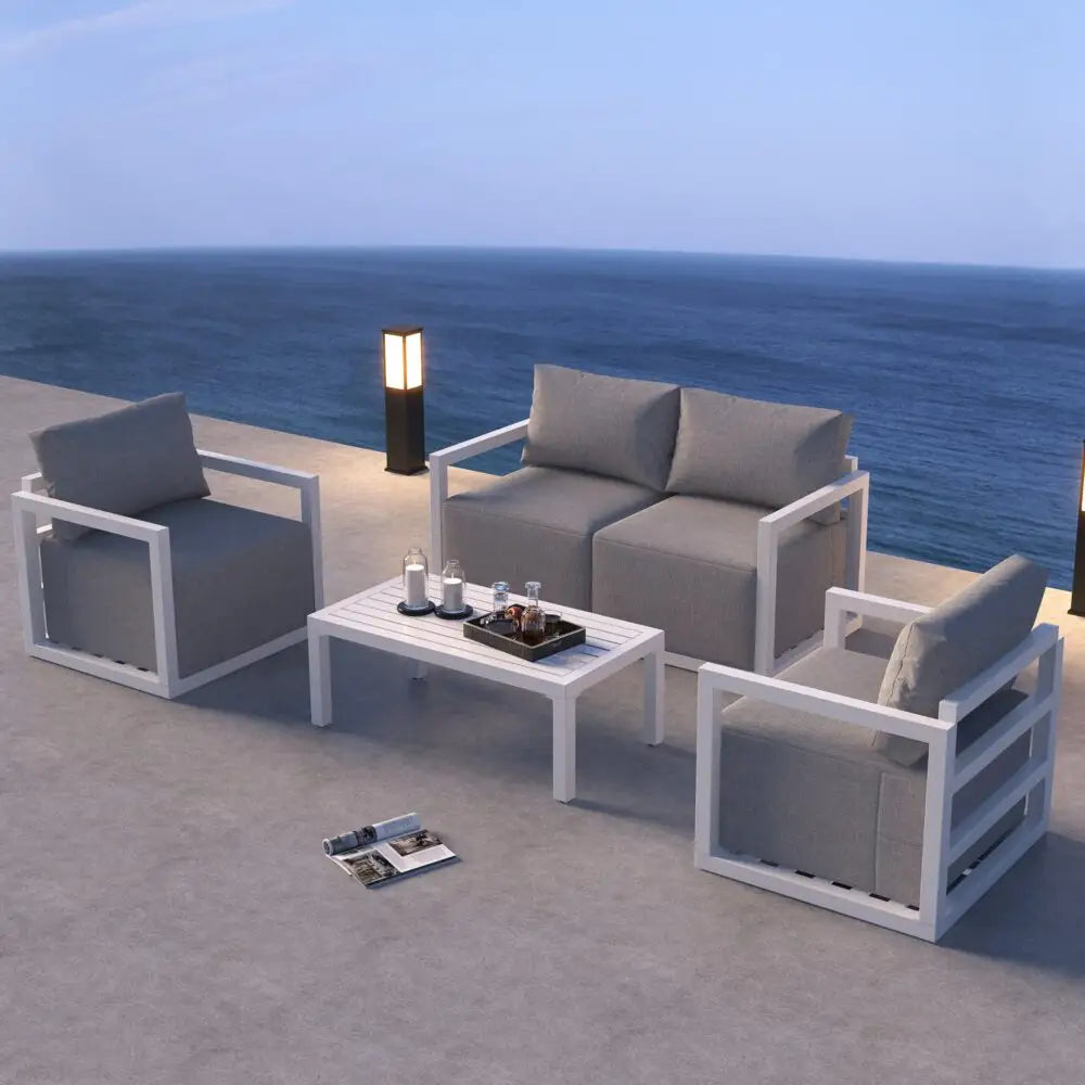 Alfresco Serenity Outdoor Lounge Set – Charcoal Grey - Furniture > Outdoor