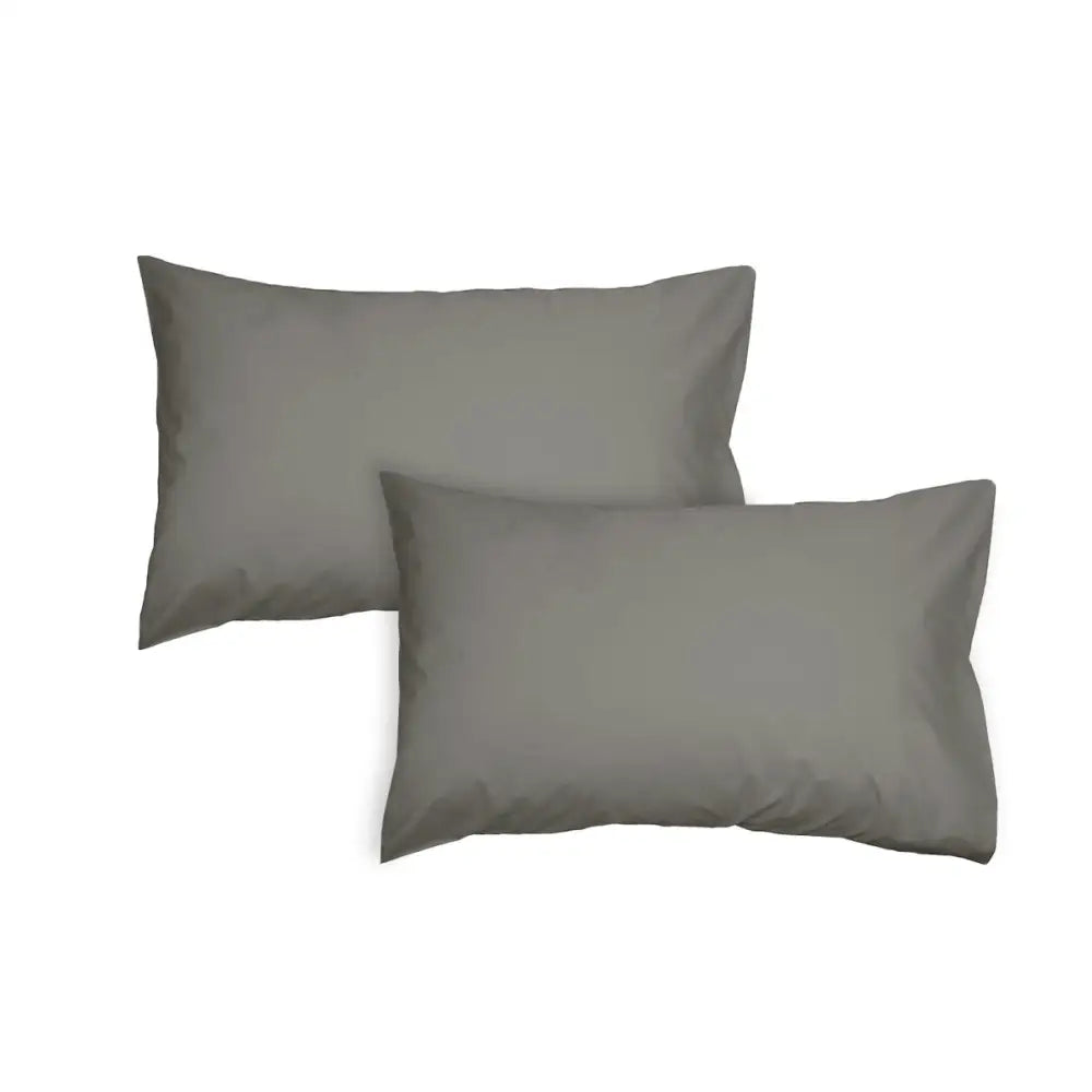 Algodon Pair of 300TC Cotton Standard Pillowcases Charcoal - Home & Garden > Bedding > Pillowcases