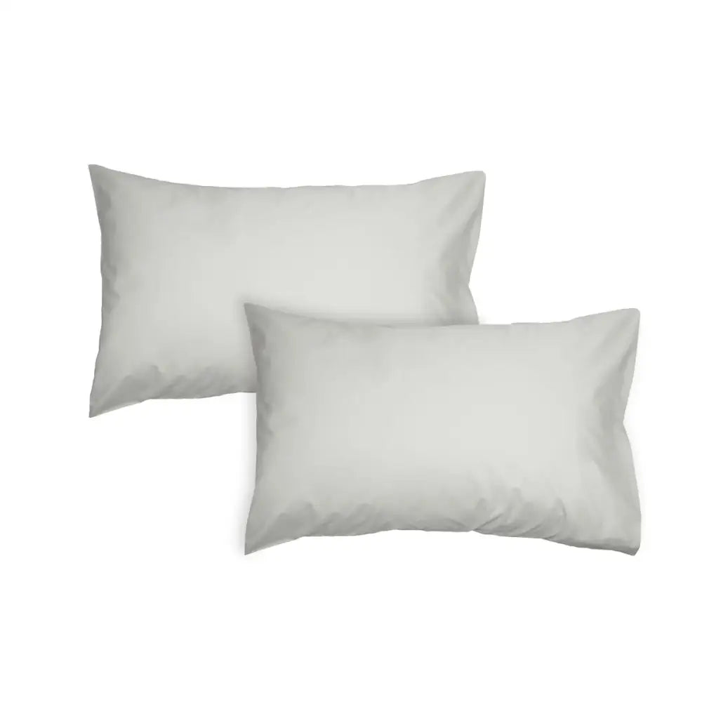 Algodon Pair of 300TC Cotton Standard Pillowcases Silver - Home & Garden > Bedding > Pillowcases