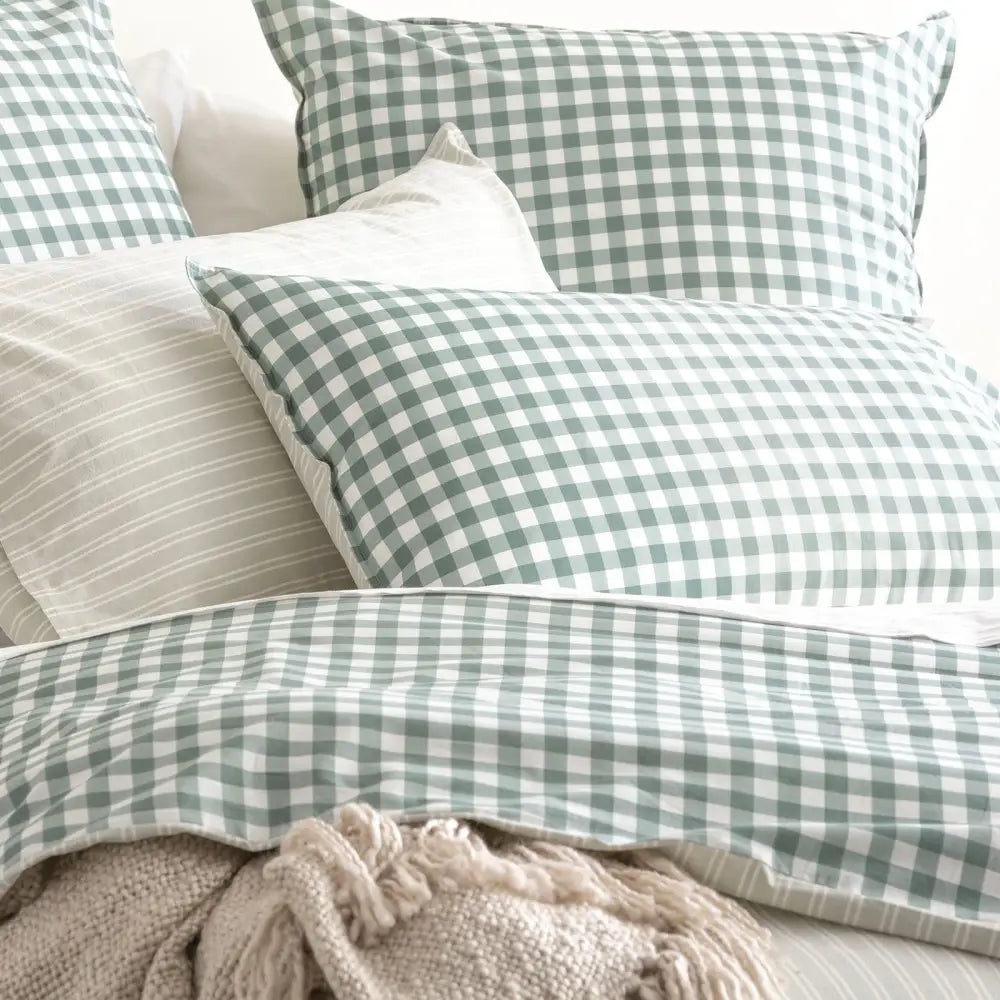 Alison Yarn Dyed Cotton Reversible Forest European Pillowcase by Renee Taylor - Home & Garden > Bedding > Pillowcases