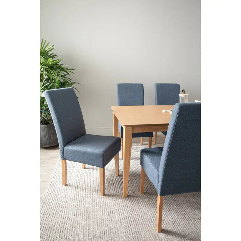 ALLEGRO Dining Table + 6x MESI Dining Chair - 7 Piece Dining Set - Natural - Furniture > Dining > Dining Set