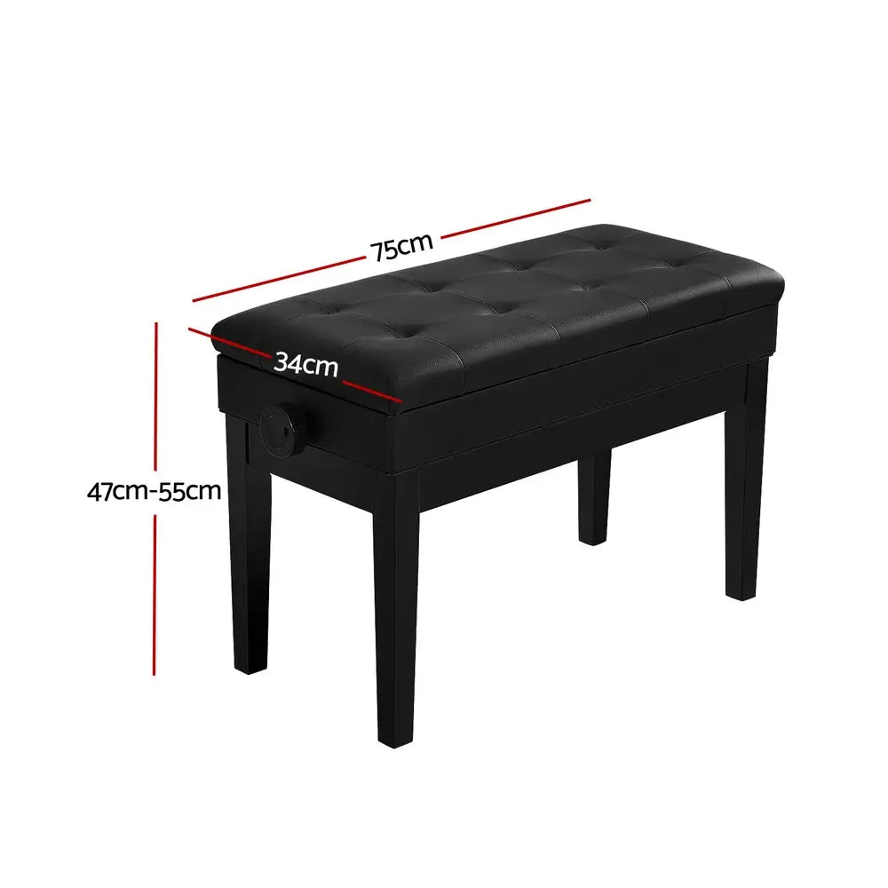 Alpha Piano Bench Stool Adjustable Height Keyboard Seat - Furniture > Bar Stools & Chairs > Table & Bar Stools
