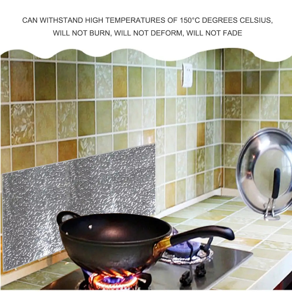 Aluminum Foil Sticker Self Adhesive Oil-proof Waterproof Kitchen Wall(40*300cm) - Home & Garden > Kitchenware