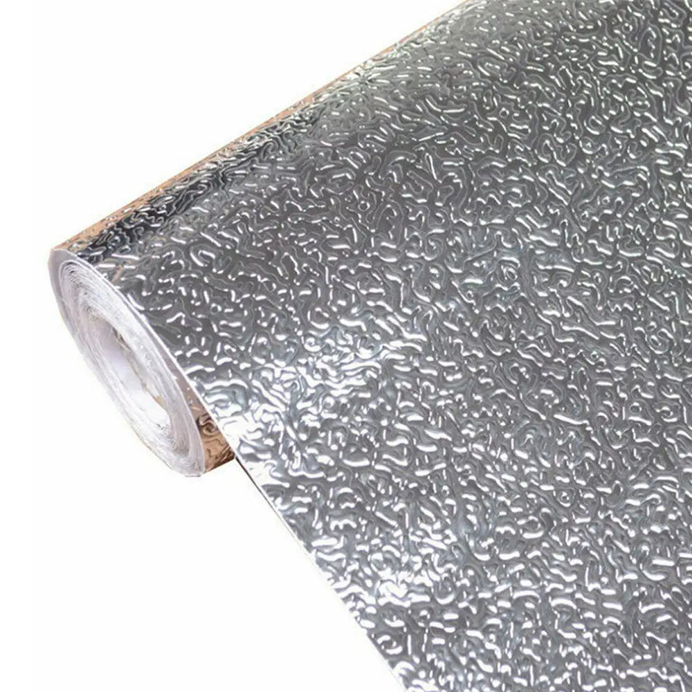 Aluminum Foil Sticker Self Adhesive Oil-proof Waterproof Kitchen Wall(60*300cm) - Home & Garden > Kitchenware