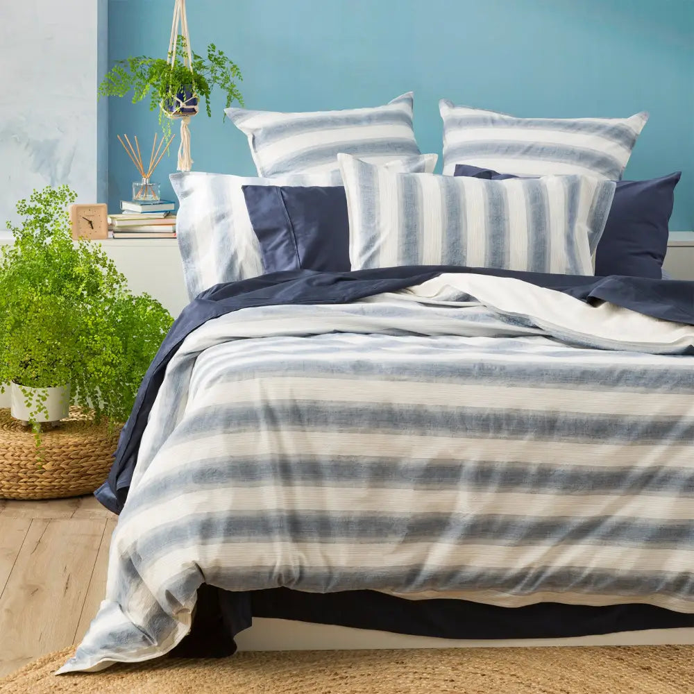 Amira Yarn Dyed Vintage Washed Cotton European Pillowcase by Renee Taylor - Home & Garden > Bedding > Pillowcases