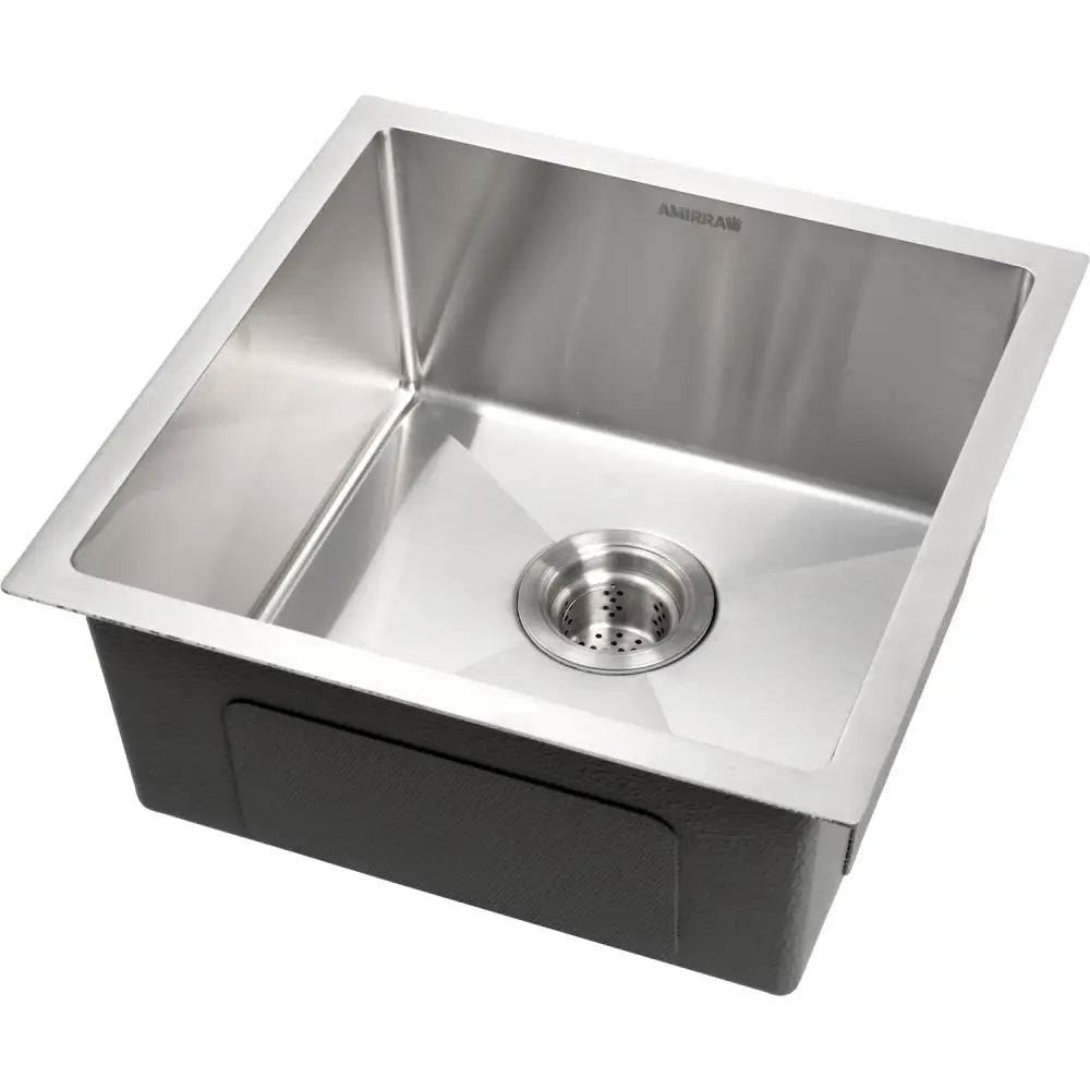 Amirra Kitchen Stainless Steel Sink 440mm x 440mm Smooth coated Silver - Home & Garden > Kitchenware