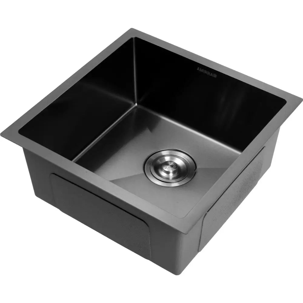 AMIRRA Kitchen Stainless Steel Sink 440mm x 440mm with Nano Coating (Silver Black) AMR-KS-101-LH - Appliances > Kitchen