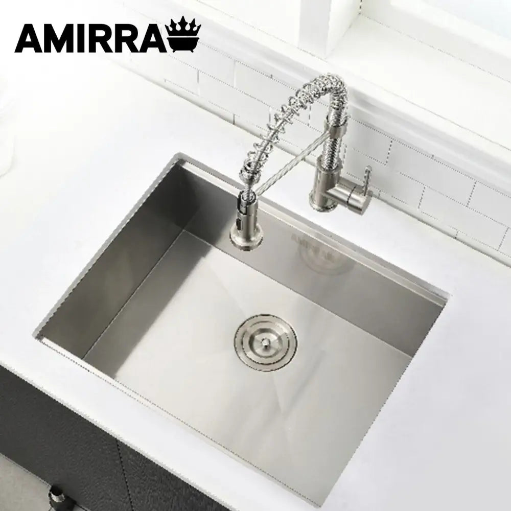 AMIRRA Kitchen Stainless Steel Sink 600mm x 450mm (Silver) AMR-KS-102-LH - Appliances > Kitchen Appliances
