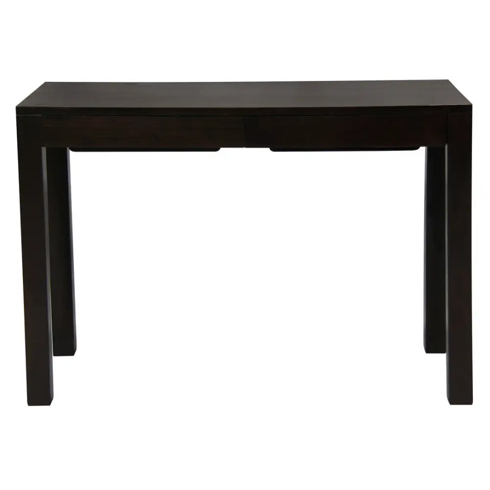 Amsterdam Solid Mahogany Timber 2 Drawer Desk (Chocolate) - Home & Garden > Home Office Accessories