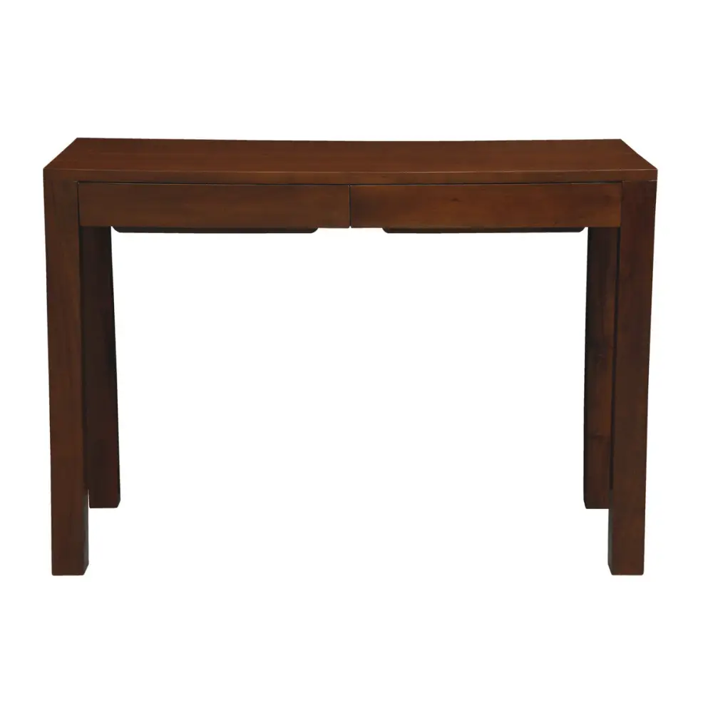 Amsterdam Solid Mahogany Timber 2 Drawer Desk (Mahogany) - Home & Garden > Home Office Accessories