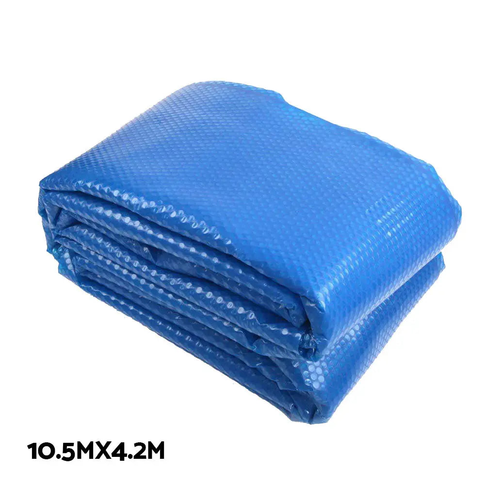 Aquabuddy Pool Cover 500 Micron 10.5x4.2m Silver Swimming Pool Solar Blanket 5.5m Roller - Home & Garden > Pool &