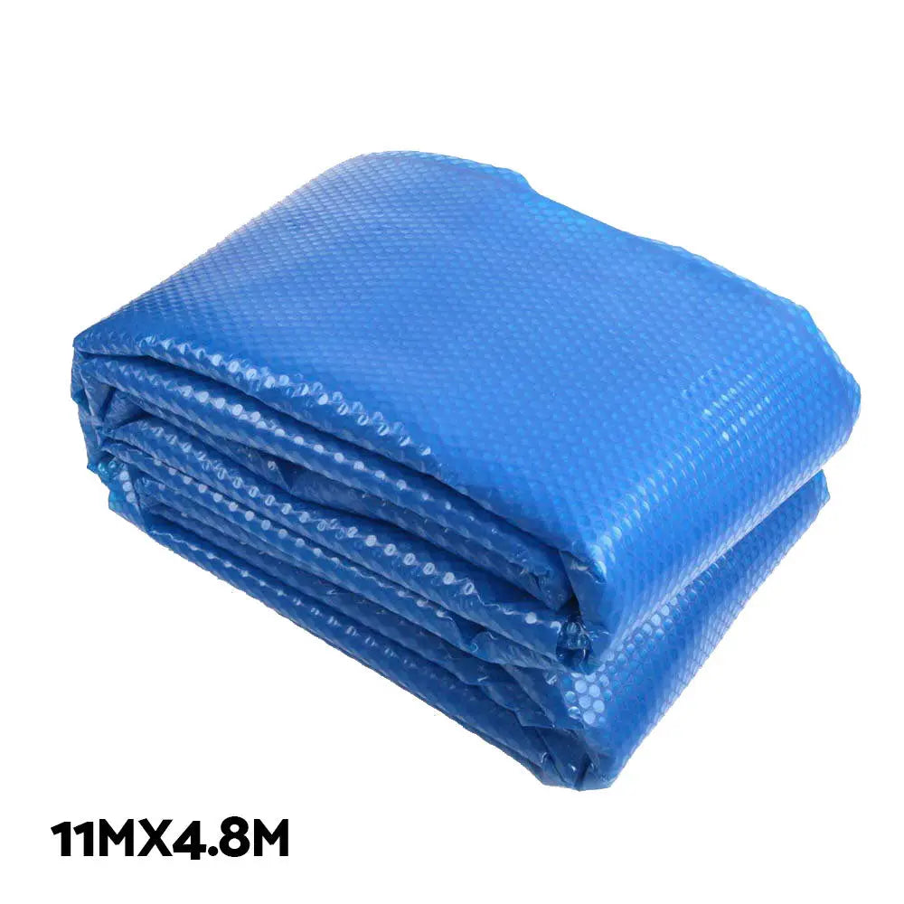 Aquabuddy Pool Cover 500 Micron 11x4.8m Silver Swimming Pool Solar Blanket 5.5m Roller - Home & Garden > Pool &