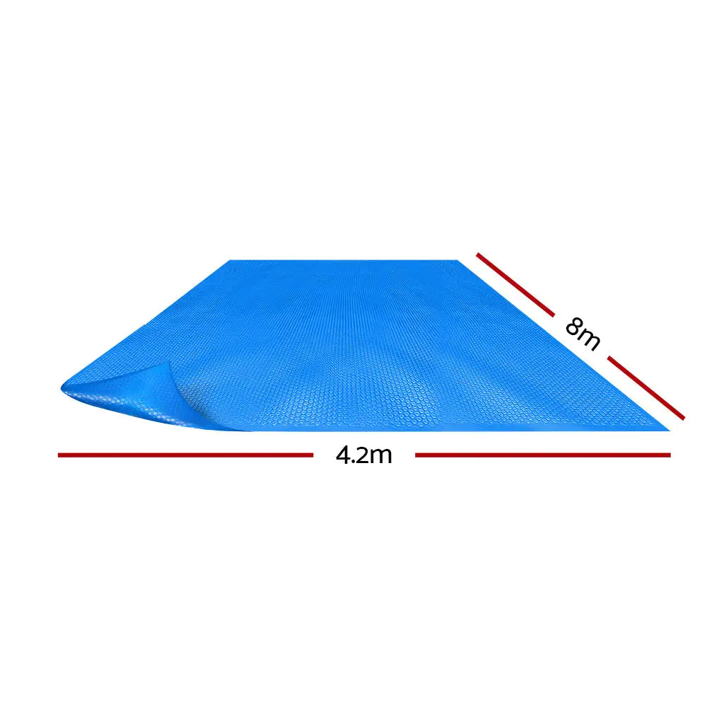 Aquabuddy Pool Cover 500 Micron 8x4.2m Swimming Pool Solar Blanket Blue - Home & Garden > Pool & Accessories