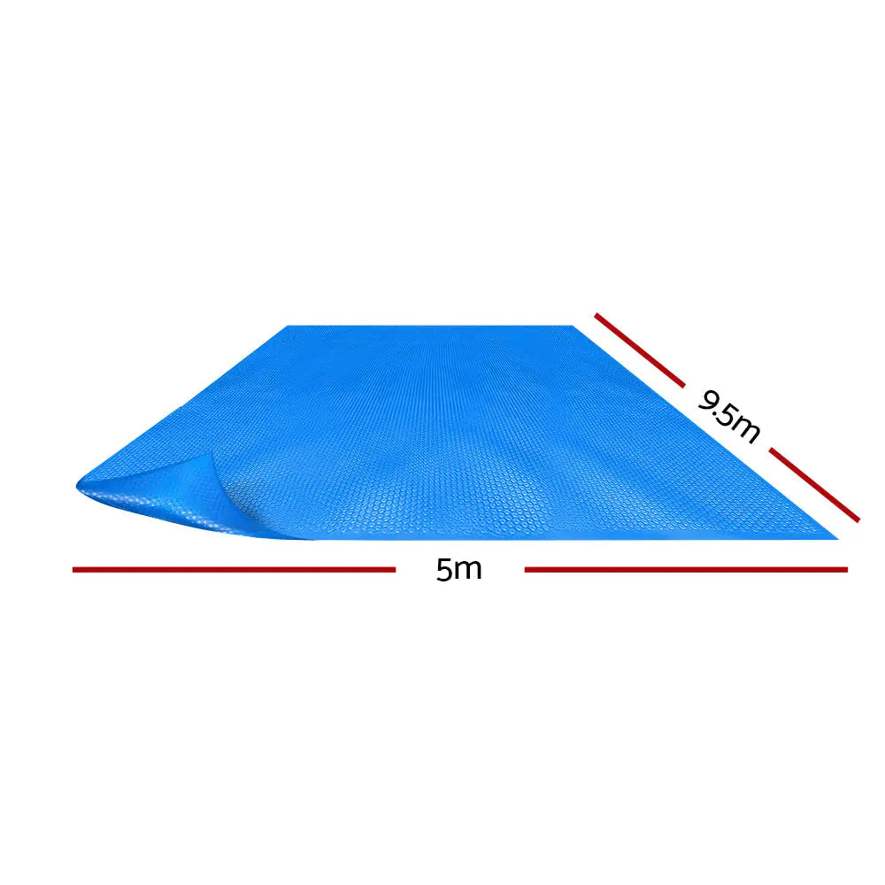 Aquabuddy Pool Cover 500 Micron 9.5x5m Swimming Pool Solar Blanket Blue - Home & Garden > Pool & Accessories