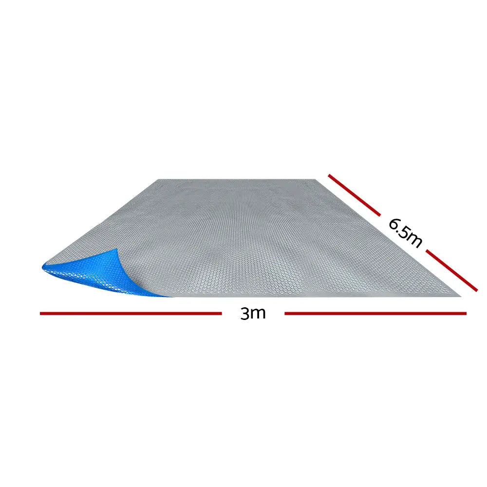 Aquabuddy Pool Cover 6.5x3m 400 Micron Swimming Pool Solar Blanket Blue Silver - Home & Garden > Pool & Accessories